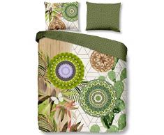 Hip Mako Satin Parure de lit 2Â piÃ¨ces Housse de Couette 140Â x 200Â cm Taie doreiller 60Â x 70Â cm bodhini 6113.04.01Â Vert