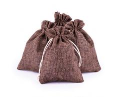 Pajoma Calendrier de lAvent en Jute Marron Lot de 24 Sacs à remplir 10 x 13 cm - Noël