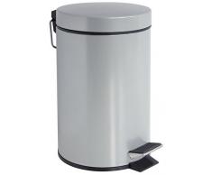 GELCO Design 708655 Poubelle A Pedale 3L, MÃ©tal, Silver, 17 x 21,5 x 26,5 cm