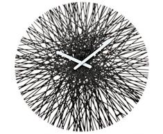 koziol horloge mural Silk, thermoplastique, noir, 3,5 x 44,8 x 44,8 cm