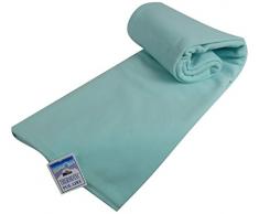 Couverture polaire thermotec 450 grs- Moelleuse et Chaude - 100% polyester - OURSON - Aqua F20 - 220 x 240