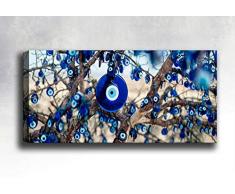 Bonamaison Peinture sur toile, multicolore, 30 x 90 cm - ConÃ§u et fabriquÃ© en Turquie