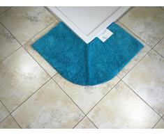 Cazsplash Tapis de Douche dangle, Coton, Bleu Sarcelle, 47 x 44 x 6.5 cm