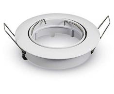 V-TAC SKU.3587 Coupelle Spot Orientable GU10 Blanc VT-779, Plastique,et Autre materiaux, Profondeur : 30 mm