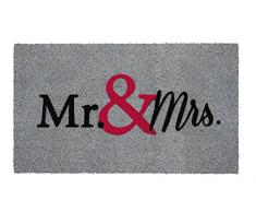 SHOE-MAX YH 101943 Paillasson avec Inscription Mr and Mrs 44Â xÂ 74Â cm 2,1Â kg