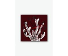 Bonamaison Horloge Murale en MDF, Multicolore, 30 x 30 cm