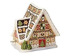 Villeroy & Boch Christmas Toys Boîte à musique Maison en pain dépices, Porcelaine, Blanc/Beige