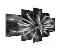 Tableau decoration murale Abstrait 200 x 100 cm - XXL Impression sur Toile Salon Appartment 5 Parties - prêt à accrocher - 100051c