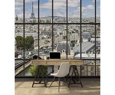 Tapisserie déco poster PARIS LA SEINE 3 x 2,70 m | Déco et photo murale XXL Qualité HD Scenolia
