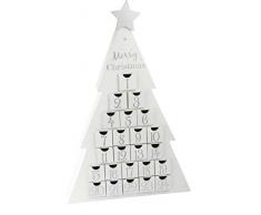 Small Foot 10540 Calendrier de lAvent Joyeux NoÃ«l, Bois, Blanc, 64 x 42 x 8 cm