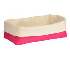 Premier Housewares 1901106 Panier à Pain en Polyester/Coton Crème/Rose