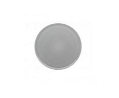 DEGRENNE 230144 Plat à Tarte Rond, Porcelaine, Gris Perle, 32 x 32 x 1,6 cm
