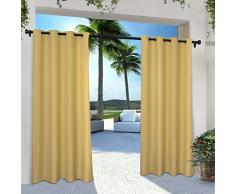 ExclusiveÂ Home Paire de Rideaux en Polyester, Polyester, Jaune Sundress, 54x96
