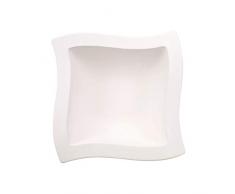 VilleroyÂ &Â Boch - bol NewWave, pour salade et accompagnements, forme carrÃ©e, porcelaine premium, compatible lave-vaisselle et micro-onde, blanc, 25Â cm