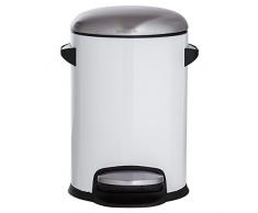 Sealskin Poubelle de Salle de Bain, Acier Inoxydable, Blanc, Taille Unique