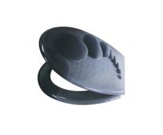 MSV 140548 Abattant WC Motif Chemin de Galets MDF/Acier Inoxydable 42,5 x 36,5 x 1,6 cm