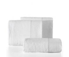Eurofirany Lot de 3 Serviettes de Toilette en Coton crÃ¨me avec Coutures mÃ©talliques Douces et mÃ©tallisÃ©es 70 x 140 cm