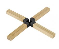 Wenko 54520100 Dessous de Plat Croix Bambou Bambou Marron/Noir