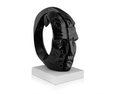 Arte Dal Mondo E2821PB Sculpture surrÃ©aliste avec Socle, RÃ©sine, Noir, 27 x 15 x 22 cm