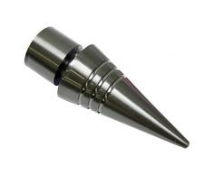 GARDINIA Embouts pour tringle à rideau, 2 embouts pointe, Série Chicago, Métal, Couleur: Titanium, Diamètre: 20 mm