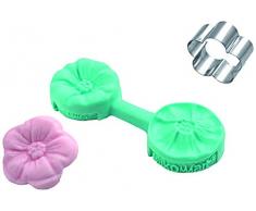 Silikomart 71.802.39.0096 Moule pour Pâte à Sucre SLK802 Fleur de Cerise Silicone Bleu Clair