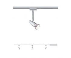 Paulmann 954.59 URail Set Bareli - Kit dÃ©clairage sur rail avec bloc dalimentation, connecteur, rail de 1Â m & 3 spots - Set de luminaires modernes sur rail pour plafond GU10 max 10W 230V, ChromÃ©