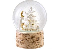 WeRChristmas Boule à Neige Musicale Motif Renne et traîneau Multicolore 15 cm