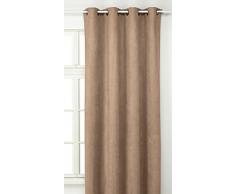 Linder 0520/24/375FR Rideau Suédine Lourde Beige Oeillets 145 x 260 cm