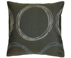 Apelt, Housse de Coussin (PLEXI-10) Ã©lÃ©gante et Moderne, Cercles tissÃ©s en Jacquard Graphique, Couleur chatoyante, Beige Brun Bleu, Lavable, vÃ©ritable Objet de Vie ! Taille 50x50 cm