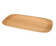 Alessi Mw27/65 Dressed in Wood Plateau en Bois de HÃªtre avec DÃ©coration en Relief