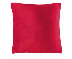douceur dintÃ©rieur housse de coussin 40x40 cm flanelle dotti rouge