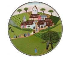 Villeroy & Boch Charm & Breakfast Design Naif Plat de service Ã gÃ¢teau, 30 cm, Porcelaine Premium, Blanc/Multicolore