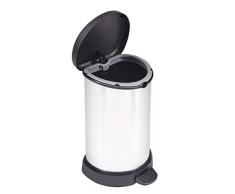 CURVER Poubelle Poubelle mÃ©tallisÃ© 20L Food Argent