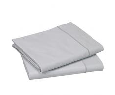 Blanc des Vosges Uni 57 Fils Housse de Couette - Coton - Perle - 240x220 cm