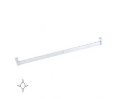 Emuca - Ãclairage pour Armoire ou vestiaire, Barre de penderie avec LED 5,5W-12V DC et détecteur de Mouvement, Aluminium anodisé Mat, L 1008-1158mm