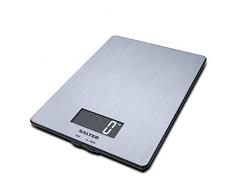 Salter 1103 SSDR Balance de cuisine electronique en INOX- Capacité de 5kg, Acier Inoxydable, Argenté, 16 x 20 x 4 cm