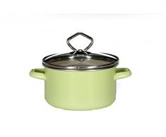 KRÃGER 31720PAG Casserole Juist 20 cm, Ãmail sur lAcier, Vert Pastel