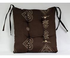 Soleil dOcre Dessus de chaise capitonnÃ© COURCHEVEL chocolat