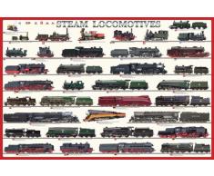 Empire Merchandising Poster éducatif et Accessoires Motif locomotives à Vapeur