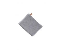 DONE Deluxe Gant de Toilette, Coton, Argent, 16x21x1 cm