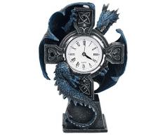 Nemesis Now Horloge Draco Anne Stokes en rÃ©sine Bleu 17,8 cm Taille Unique