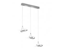 Wofi Lampe dintÃ©rieur, salon, suspension, suspension, lampe, argent, classique, plastique, 39 W, argent