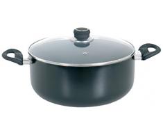 MSV 110318 Cocotte pour Tous Feux Ã 20cm de Aluminium/ceramique en Noir/Gris, Silicone, 20 cm