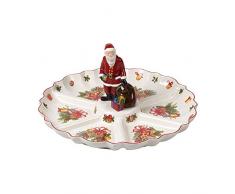 Villeroy & Boch - Toys Fantasy Assiette Ã Compartiments, Assiette de Service en Porcelaine Premium avec Figurine de PÃ¨re NoÃ«l, Multicolore, Ronde, 38 x 38 x 20Â cm