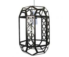 Loxton Lighting Lanterne en verre transparent avec cadre en métal chromé