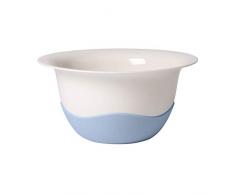 Villeroy & Boch Clever Cooking Plat creux/Passoire, Porcelaine Premium/Silicone, Blanc/Bleu