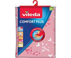 Vileda Comfort Plus Housse de Table à Repasser, Rose Bonbon, 137,5 x 45,5 cm