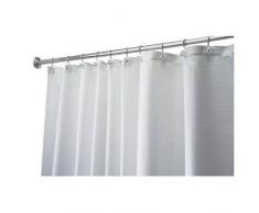 InterDesign Carlton rideau de douche tissu pour salle de bain, rideau douche impermÃ©able en polyester, rideau baignoire avec Åillets renforcÃ©s, blanc
