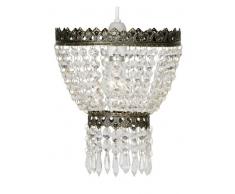 Oaks Lighting Ekon Suspension Laiton antique/Verre 21,5 cm