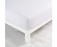 douceur dintÃ©rieur drap housse 2 personnes 140x190 cm jersey jersy blanc